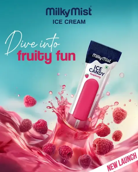 Milky Mist Ice Candy | Raspberry (60ml, 24 Units/ Box)