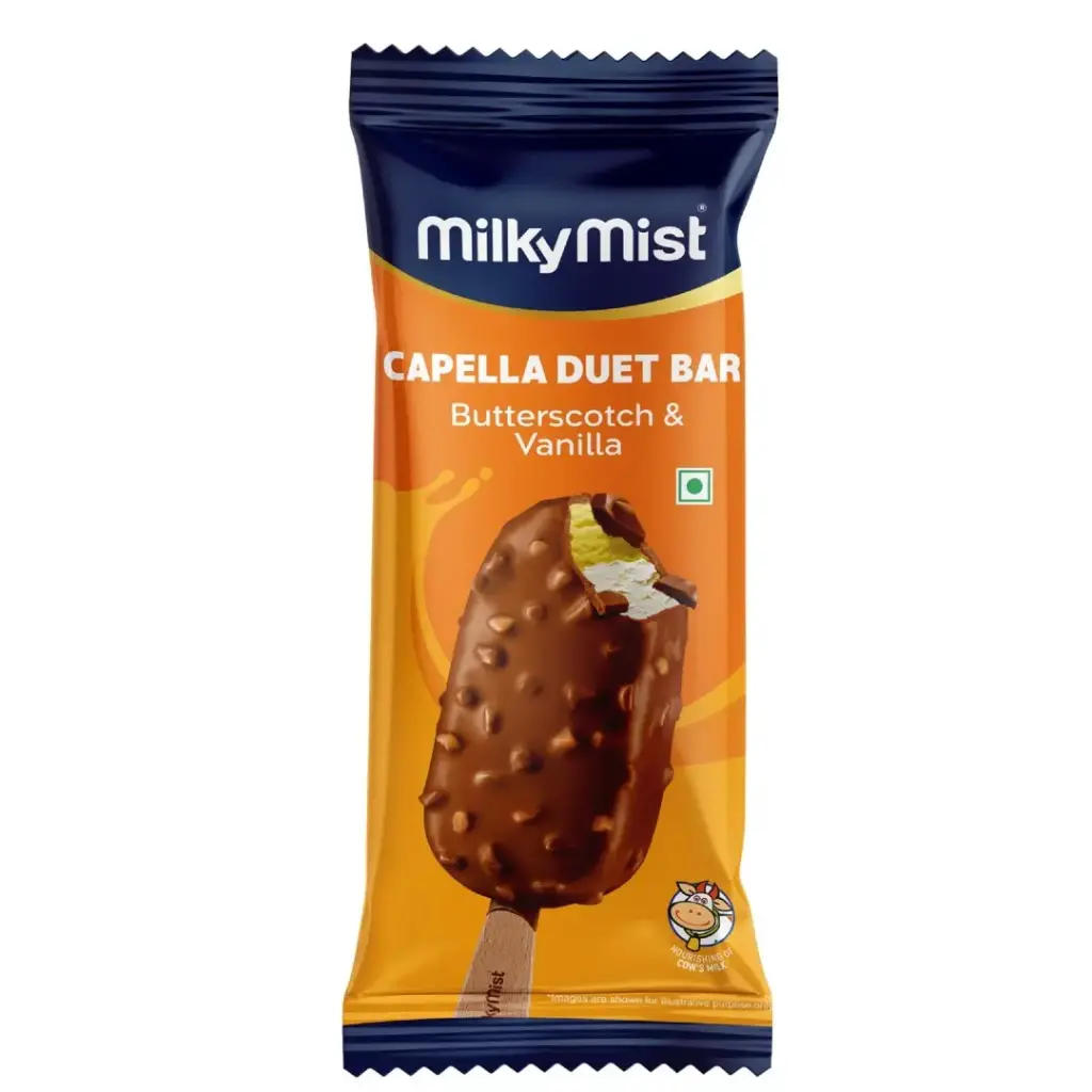 Milky Mist Duet Capella Bar | Butter Scotch And Vanilla (80ml, 20 Units / Box)