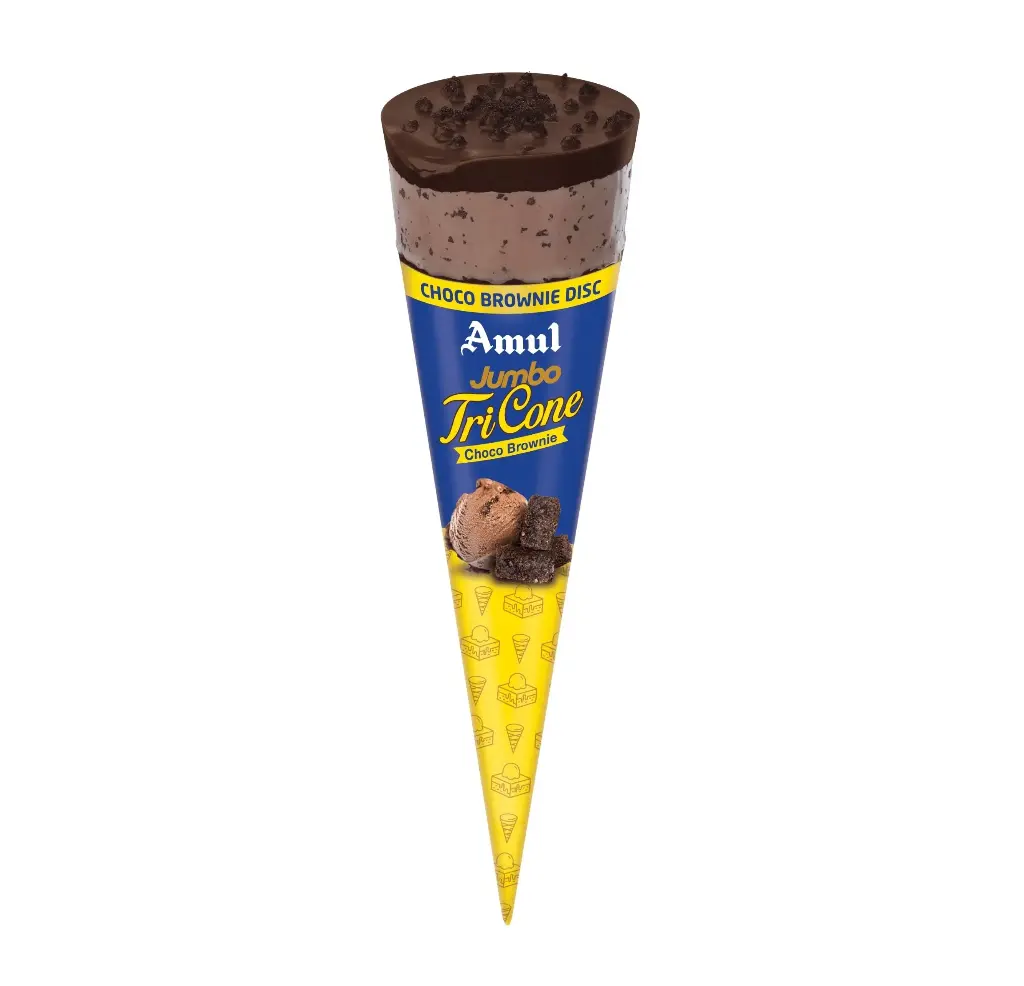 Amul IC Tricone | Ch(Choco) Brownie (150ml, 10 Units / Box)