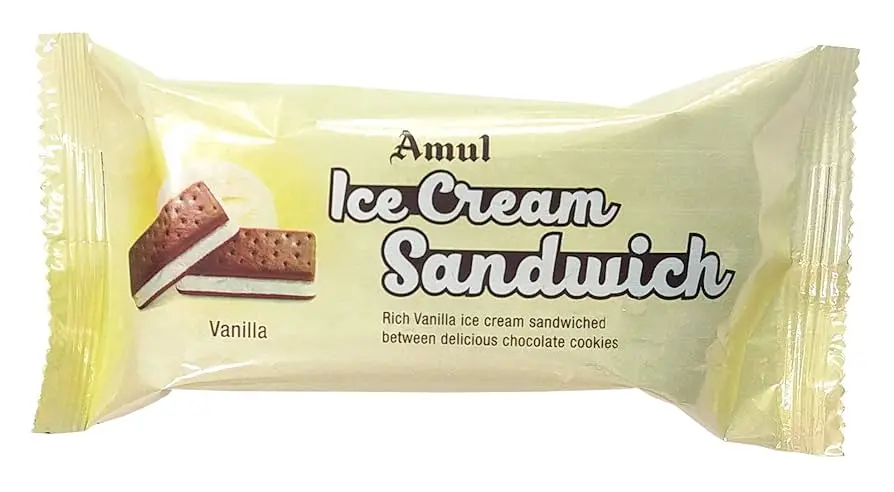 Amul IC Sandwich Vanilla (80ml,10 Units / box)