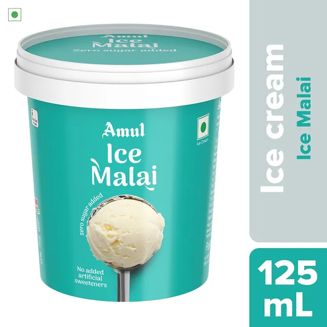 Amul IC Ice Cup Malai (125ml, 8 Units / Box)