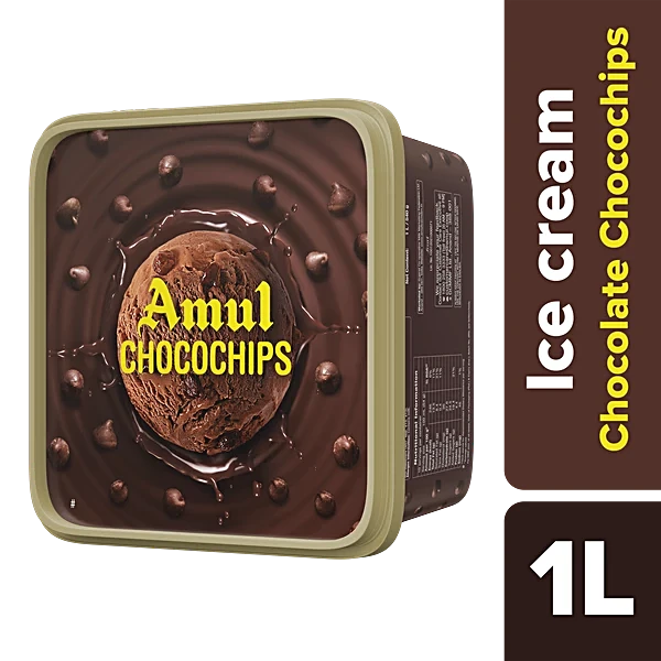 Amul IC Tub Choco Chips 1L (3pcs/ Box)