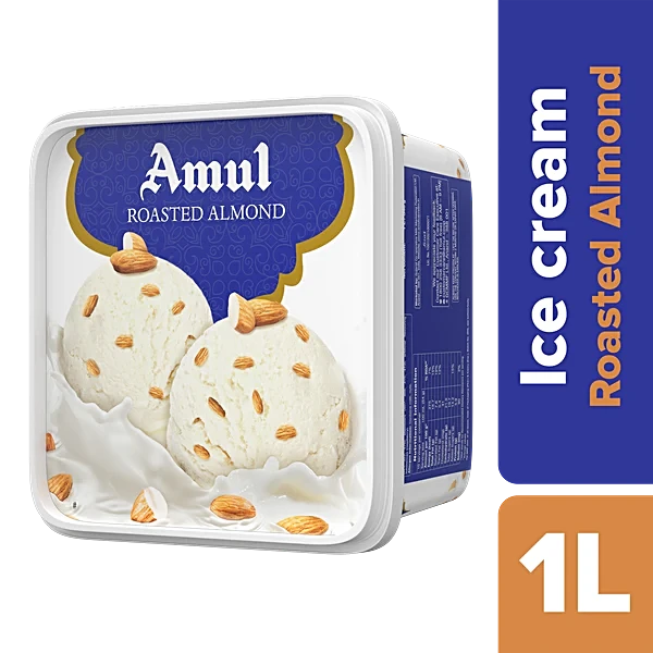 Amul IC Tub Roasted Almond 1L (3pcs / box)
