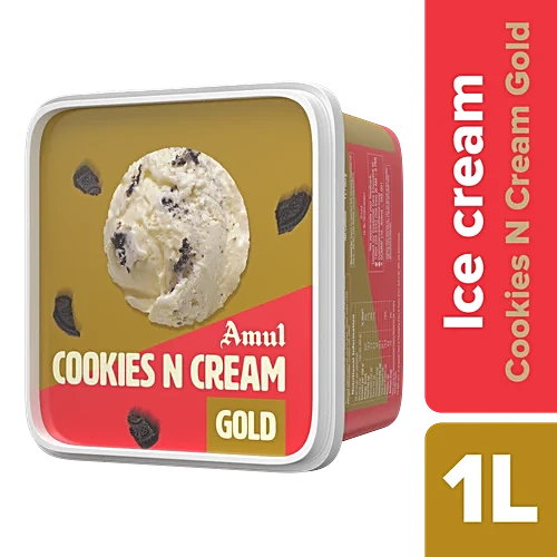 Amul IC Gold Cookies N Cream (1L, 3 Units / Box)