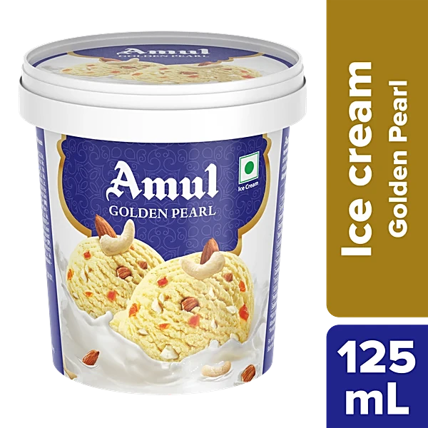 Amul IC Jumbo Cup Golden Pearl (125ml, 8 Units / Box)