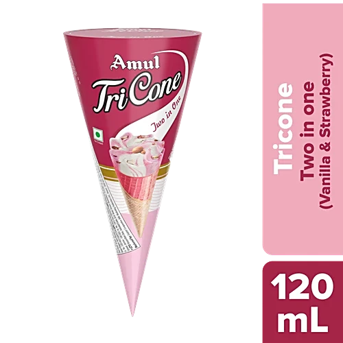 Amul IC Tricone | Two In One (120ml, 20 Units / Box)