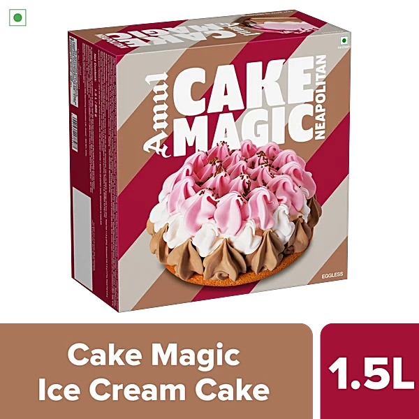 Amul IC Cake Magic Neapolitan1.5 L