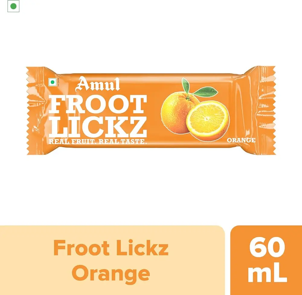 Amul IC Stk Froot Lickz | Orange (20Units / Box)