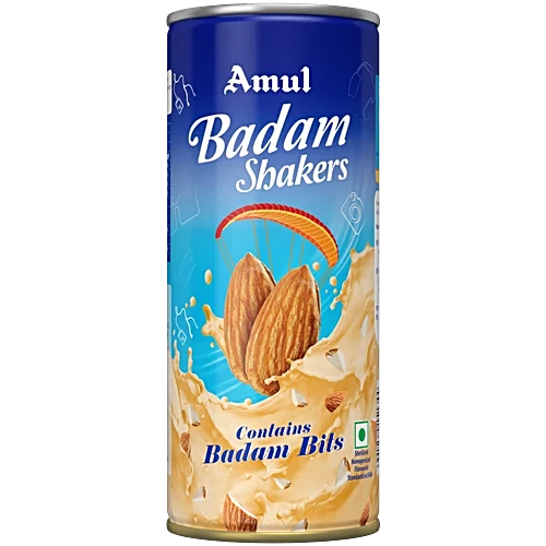 Amul Kool Milk Shake | Badam Can (200ml, 30Units / Box)