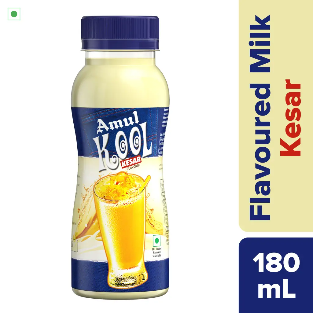 Amul Kool | Kesar Pet Bottle (180ml, 30Units / Box)
