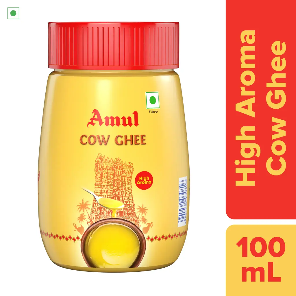 Amul High Aroma Cow Ghee Sachet (100ml, 20 Units / Box)
