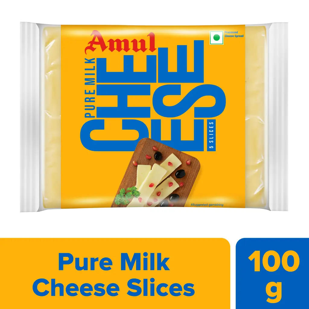 Amul Processed Cheese Slices (100gm, 5 Slices)