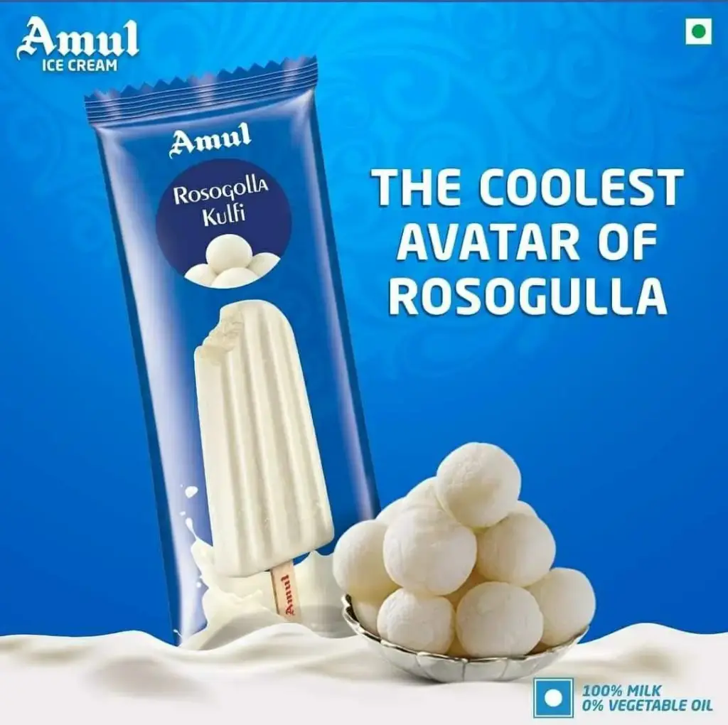 Amul IC Stk Kulfi | Rasogolla ( 60ml, 20 Units / Box)