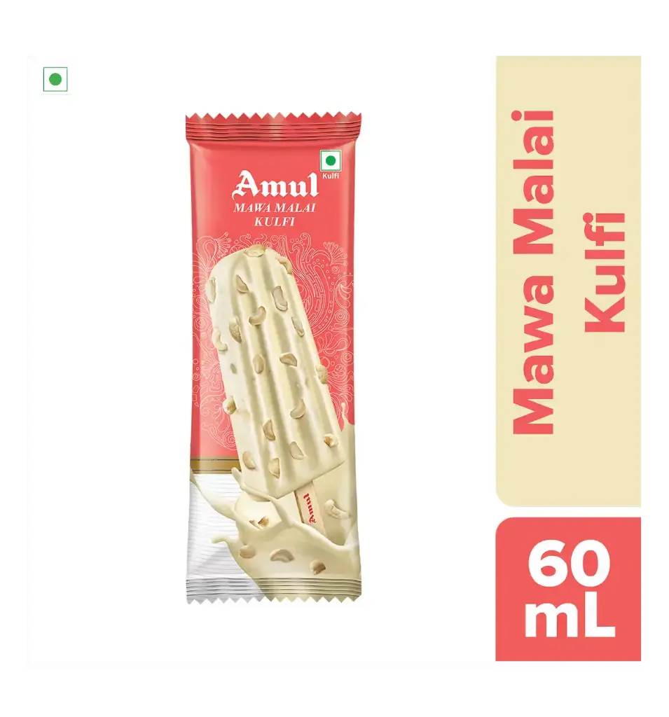  Amul IC Stk Kulfi | Mawa Malai ( 60ml, 20 Units / Box) 