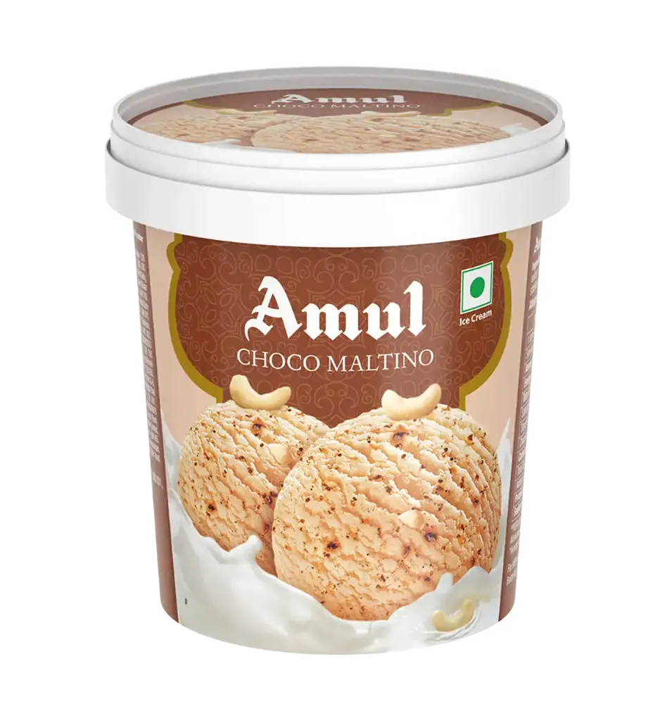 Amul Ice Cream Jumbo Cup Choco Maltino (125ml, 8 Units/ Box)