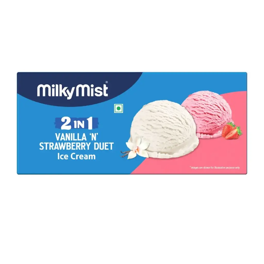 Milky Mist Duet Vanilla And Strawberry - Family Pack - 700ml