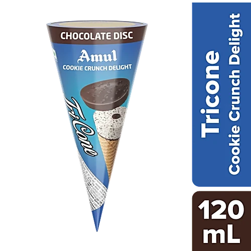 [ICTRCNC44] Amul IC Tricone | Cookies N Cream (120ml, 20 Units / Box)