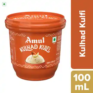 [ICNVKKU93]  Amul IC Kulfi | Kulhad (100ml, 8 Units / Box) 