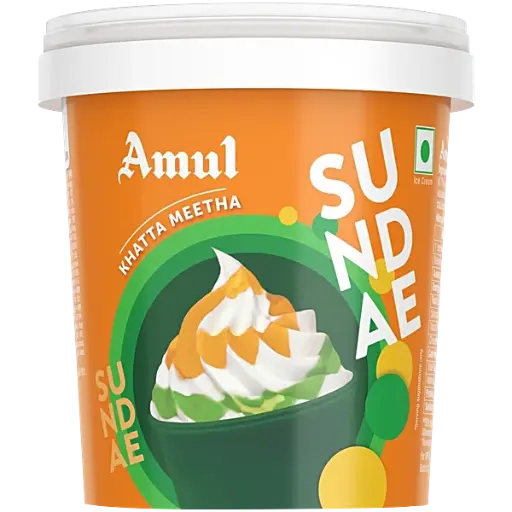 [ICSUMAN47] Amul IC Sundae Khatta Meetha Mango (125 Ml, 8 Units / Box)
