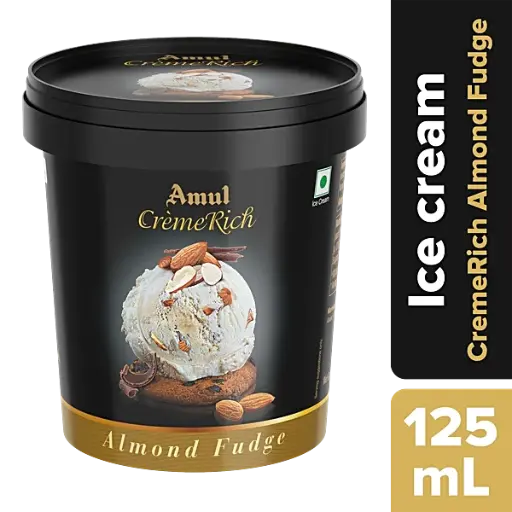[ICCRALF02] Amul IC CrEme Rich Cup | AL (Almond) Fudge (125ml, 8 Units / Box)