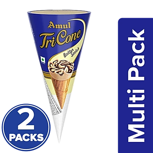 Amul IC Tricone | Butterscotch (20 Units / Box)