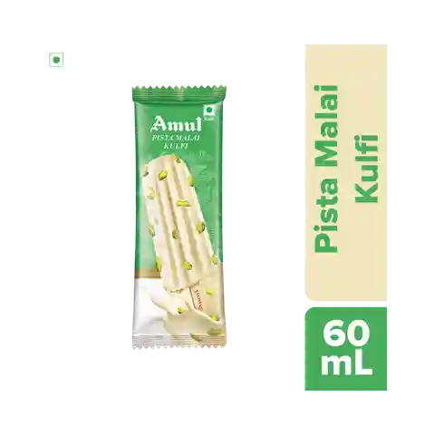 [ICSTKOS59] Amul IC Stk Kulfi | Pista Malai (60ml, 20 Units / box)